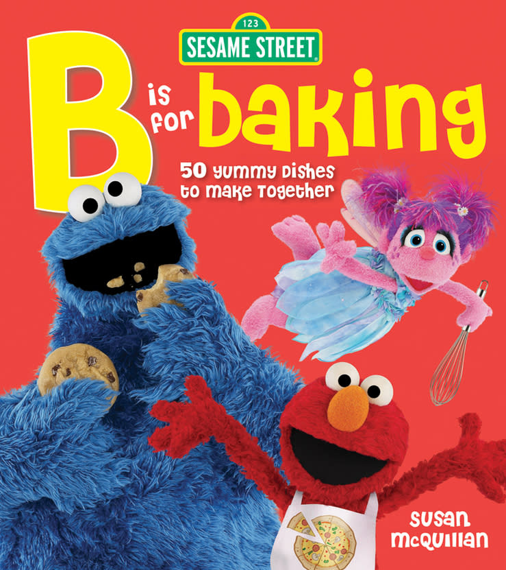 In this book cover image released by Wiley, "B is for baking: 50 Yummy Dishes to Make Together" featuring characters from "Sesame Street," is shown. (AP Photo/Wiley)