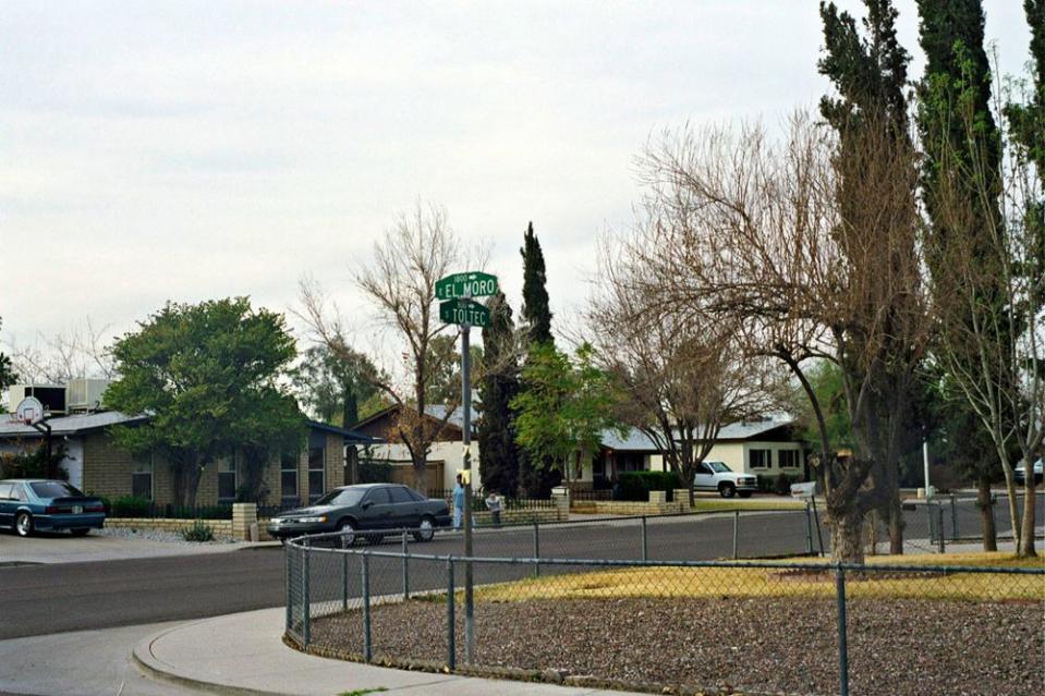The Mesa, Arizona, street from which Mikelle Biggs went missing on Jan. 2, 1999.