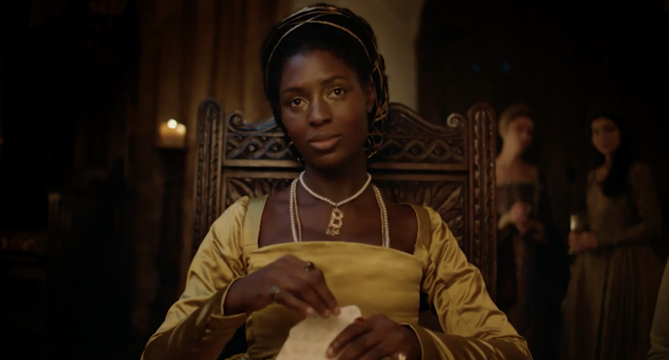 Jodie Turner-Smith stars as Anne Boleyn. (Channel 5)