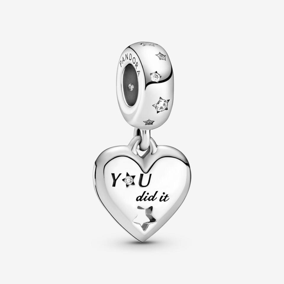 Congratulations Heart & Stars Dangle Charm