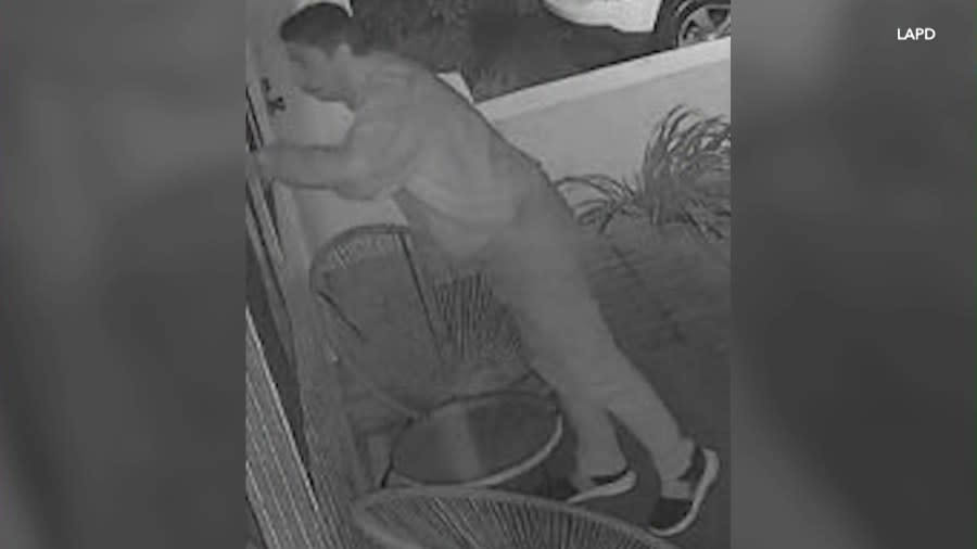 A peeping Tom seen exposing himself to a woman at her home in West Los Angeles in March 2024. (Los Angeles Police Department)