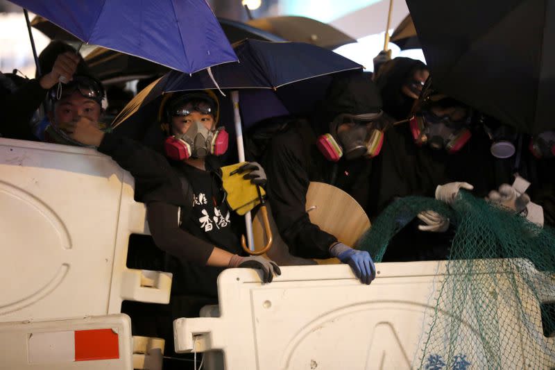 Protesters march for human rights in Hong Kong