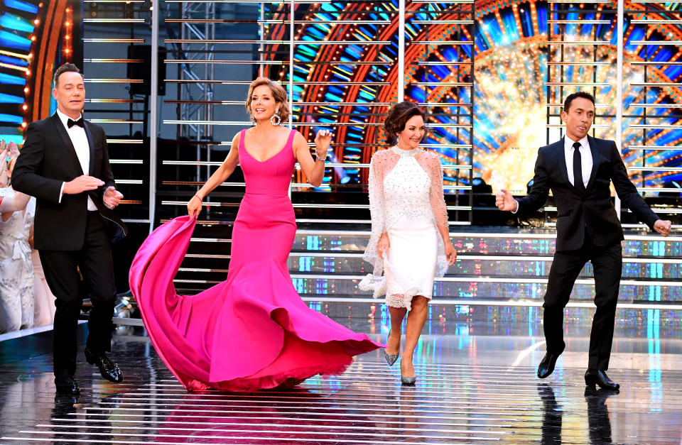 Craig Revel-Horwood (left), Darcey Bussell, Shirley Ballas and Bruno Tonioli at the launch of Strictly Come Dancing 2018 held at The Broadcasting House, London.