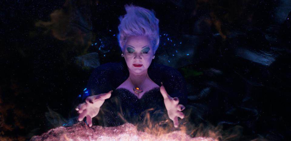 Melissa McCarthy plays the scheming sea witch Ursula in "The Little Mermaid."