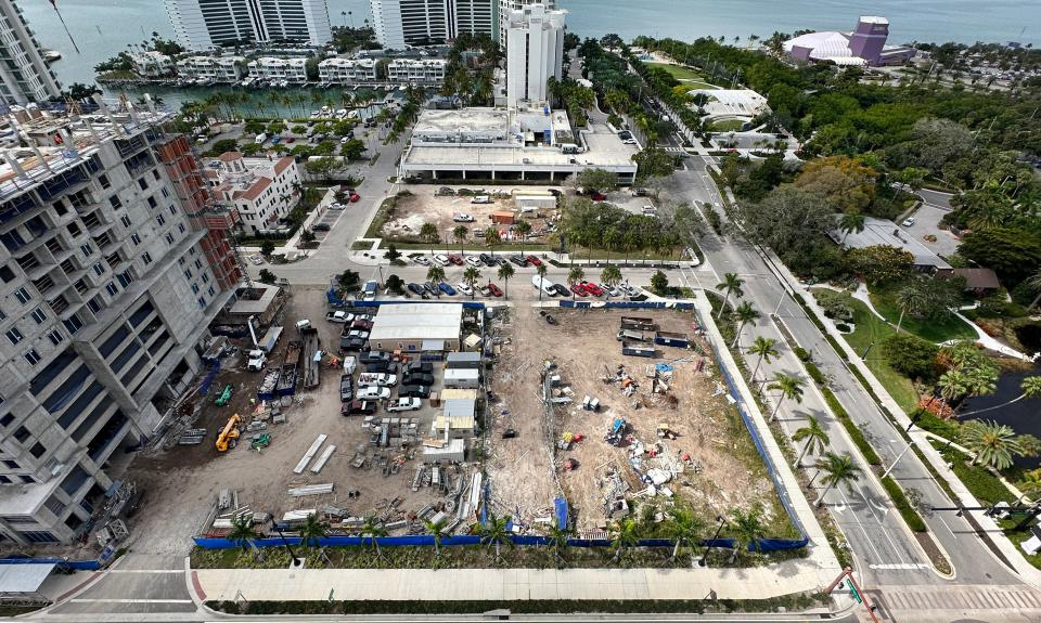 Quay, block 1, in the foreground, is located at Boulevard of the Arts and N. Tamiami Trail in Sarasota. Quay block one is being developed as One Park Sarasota.