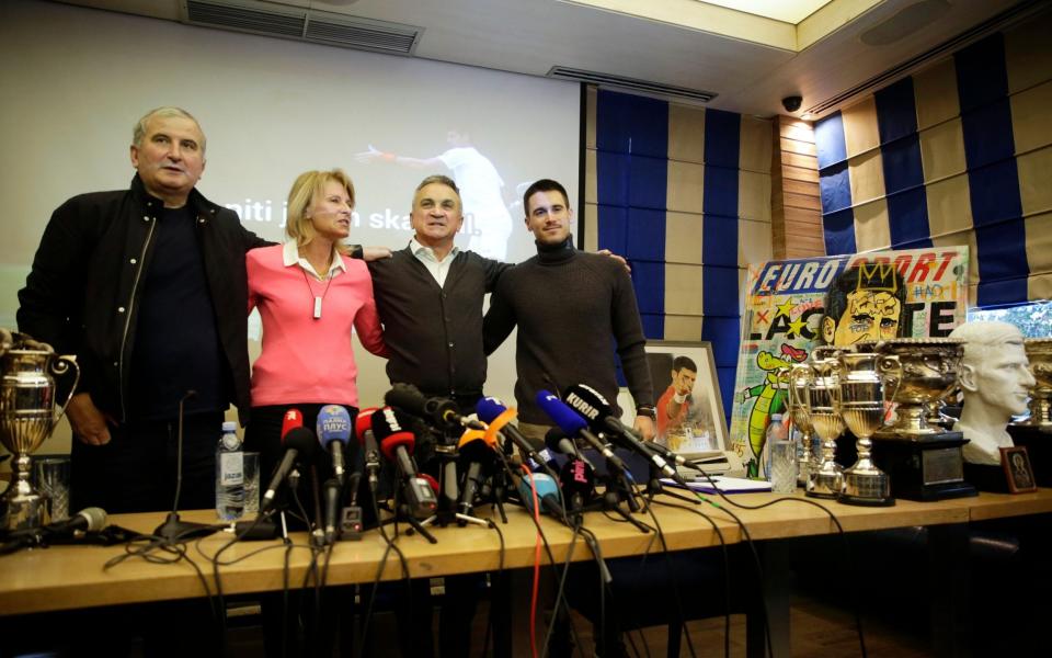 Novak Djokovic's parents held a press conference in Serbia after his initial release - SHUTTERSTOCK