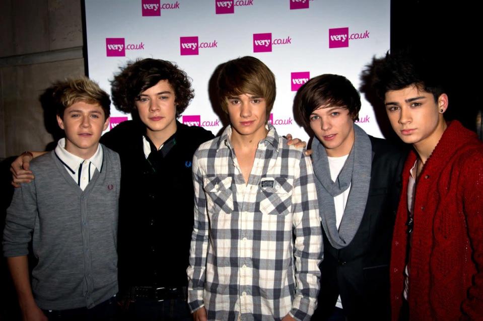 2010: Niall Horan, Harry Styles, Liam Payne, Zain Malik and Louis Tomlinson of 'One Direction' attends the Very.co.uk Christmas Catwalk Show at Victoria House on November 24, 2010 in London (Getty Images)