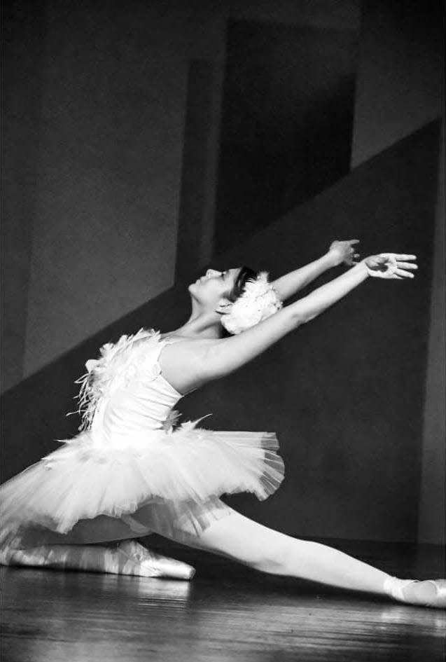 Fernanda Castillo, a native of Guatemala, performs in "The Dying Swan" in 2019. Her ballet career took her to the United States, Europe and Russia before she changed course and became a student at Daytona State College in 2022.