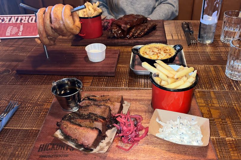 Our main course at Hickory's Smokehouse in South Hykeham