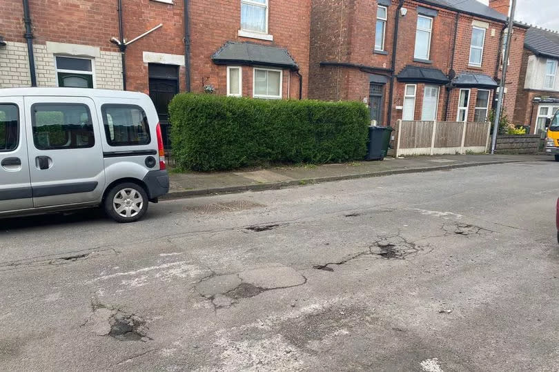 Multiple potholes pictured on Willow Road, Netherfield