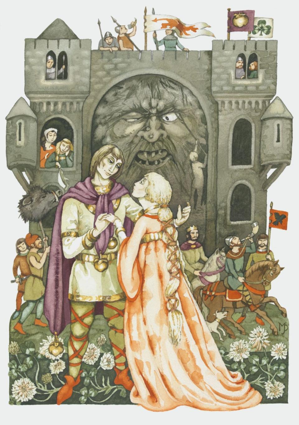 An illustration of the Welsh tale Culhwch ac Olwen