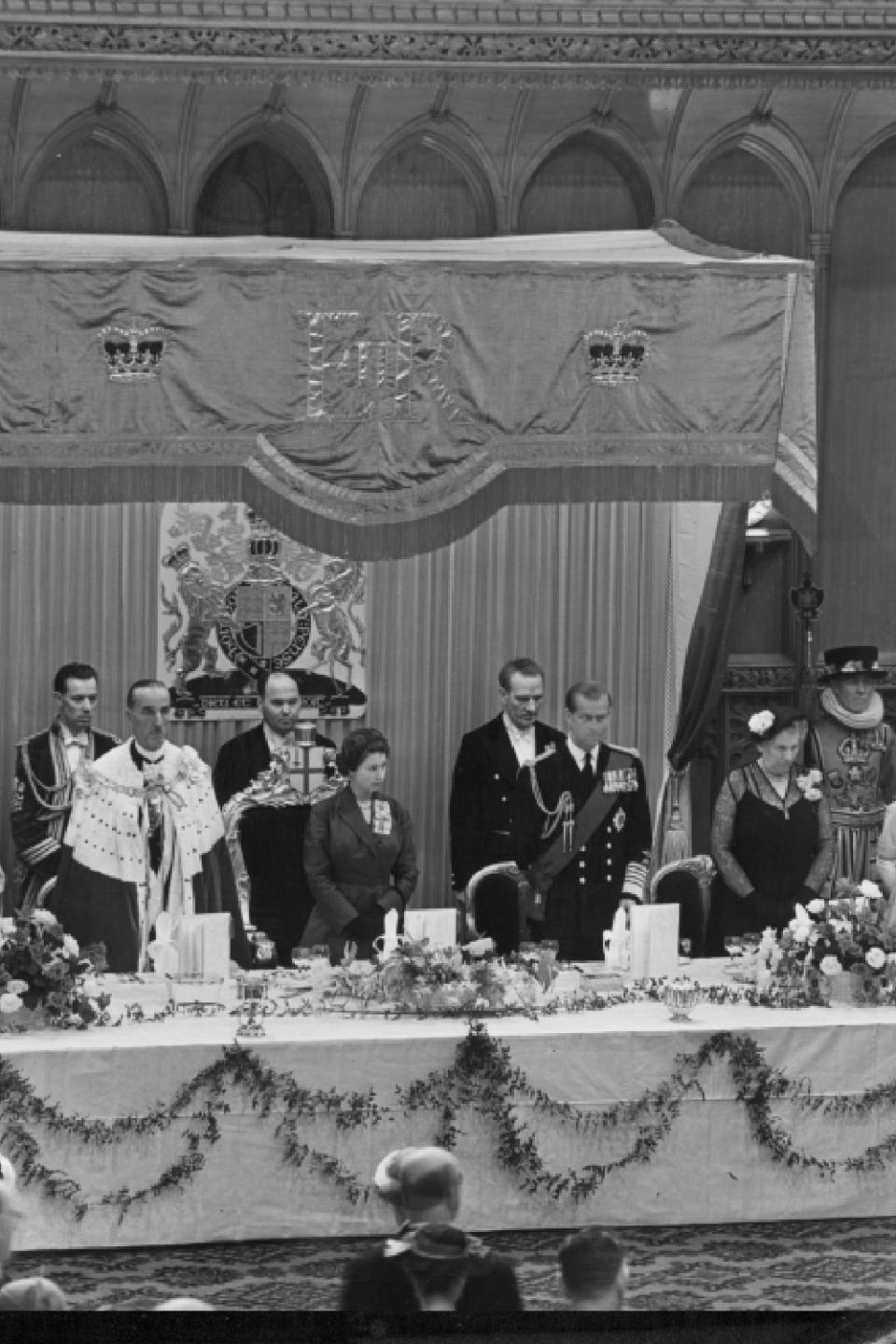 Royal lunch at the Coronation Day in 1953