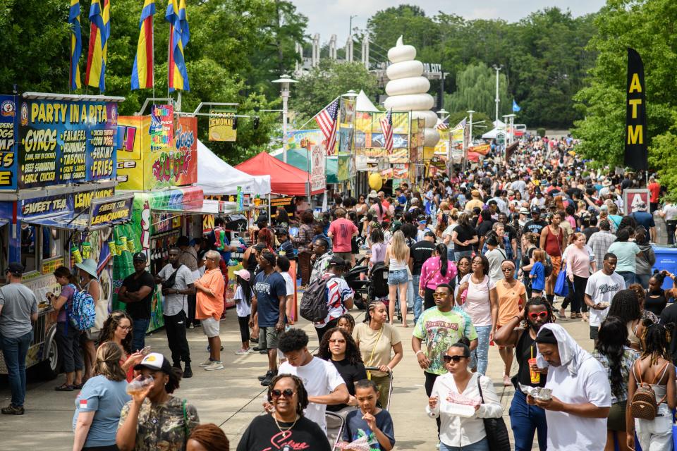 People out at the Dogwood Festival on Saturday, April 29, 2023.