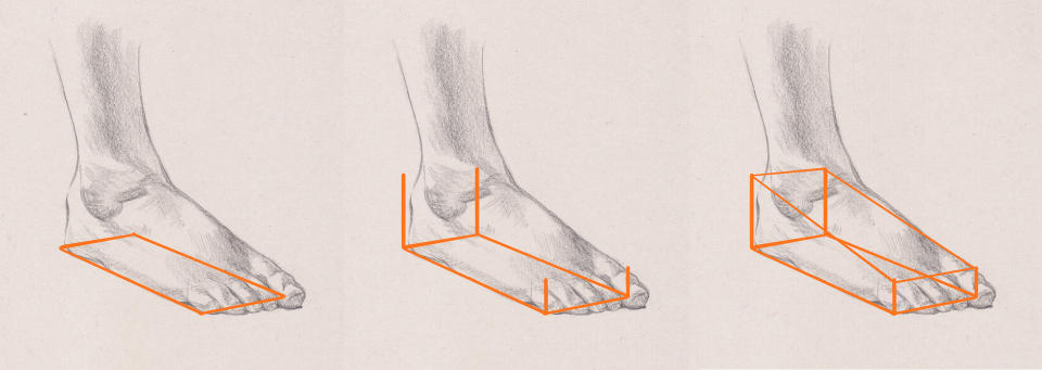 how to draw feet diagrams