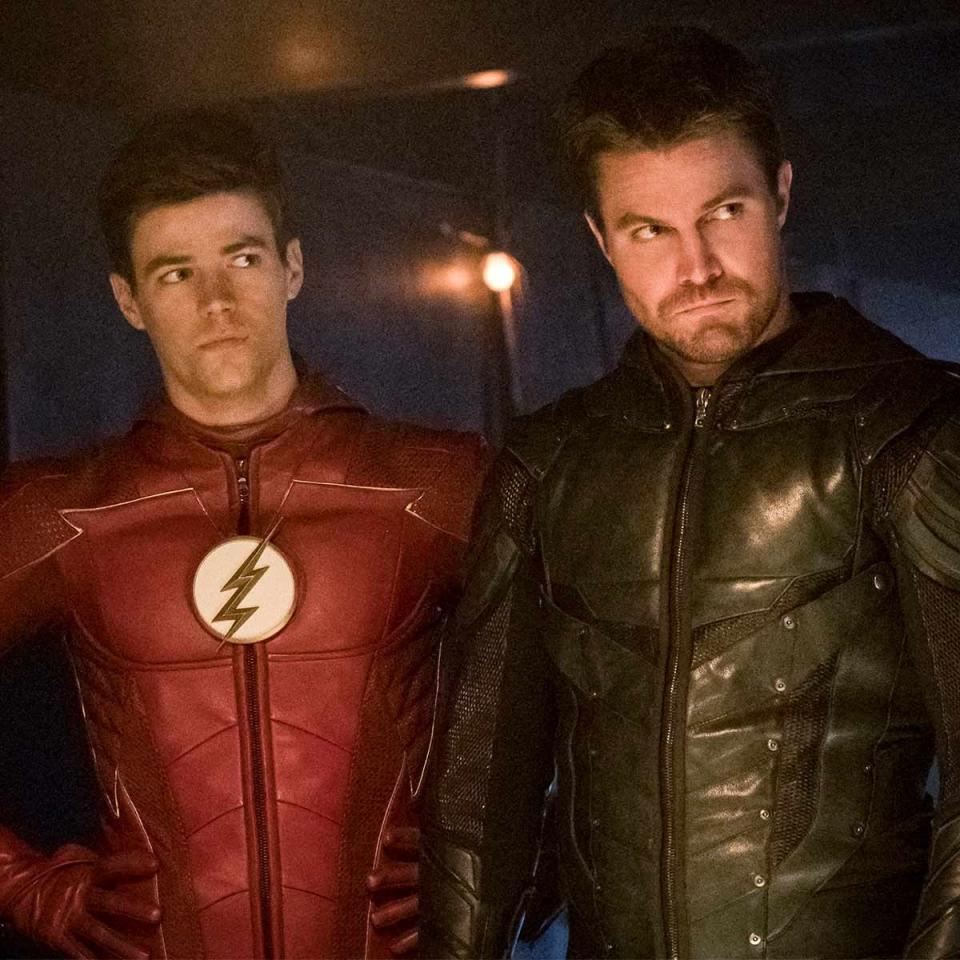 Grant Gustin, Stephen Amell, The Flash