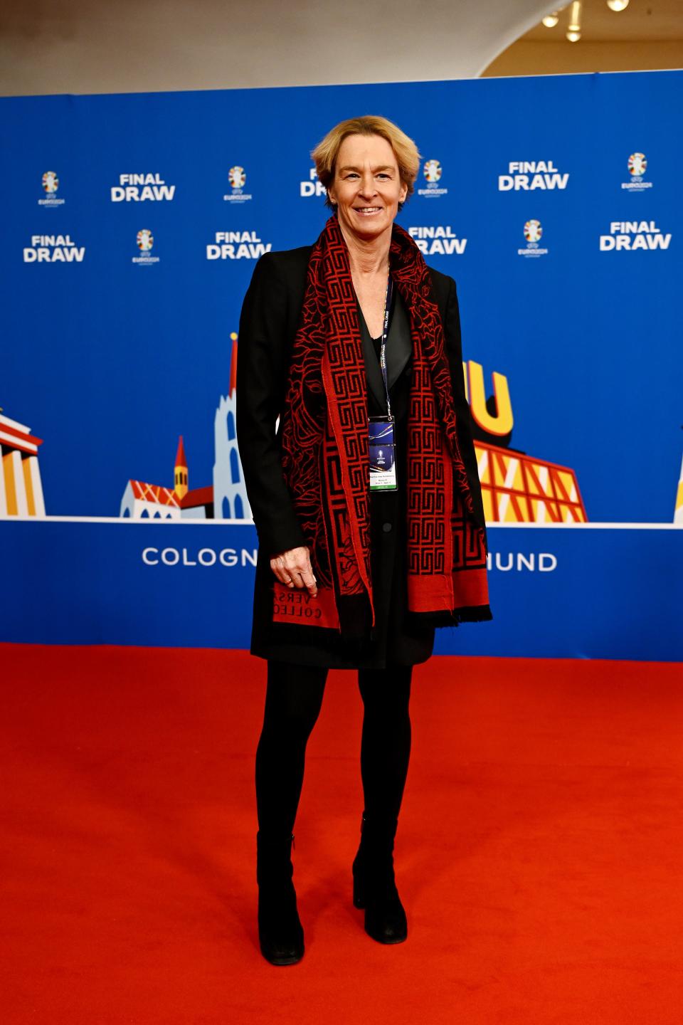 German football coach Martina Voss-Tecklenburg arrives (Getty Images)