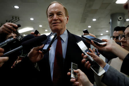 Sen. Richard Shelby speaks with reporters ahead of votes on Capitol Hill in Washington, U.S., December 6, 2017. REUTERS/Aaron P. Bernstein