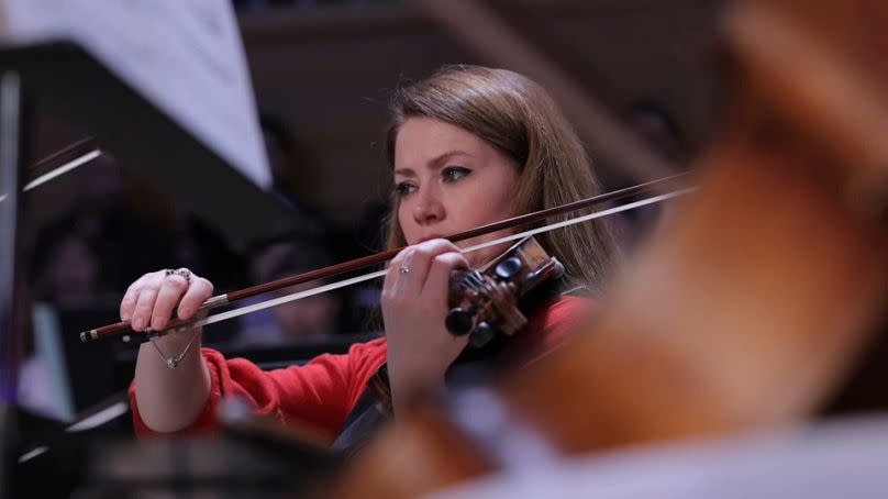 Orchestra in rehearsal