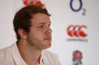 Britain Rugby Union - England Training & Press Conference - Pennyhill Park, Bagshot, Surrey - 24/2/17 England's Joe Launchbury during the press conference Action Images via Reuters / Andrew Boyers Livepic