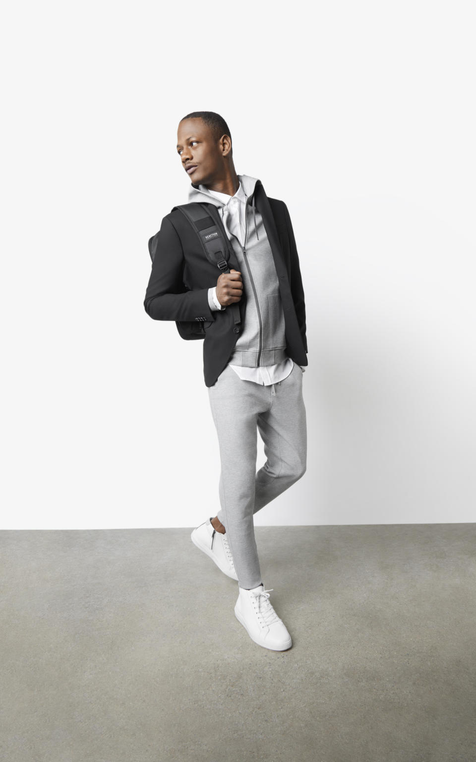 The collection blends tailored and casual looks.