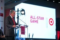 Oct 23, 2017; Atlanta, GA, USA; Atlanta United Owner Arthur Blank speaks during the press conference that Atlanta will host the 2018 MLS All-Star game at Mercedes-Benz Stadium. Mandatory Credit: Jason Getz-USA TODAY Sports