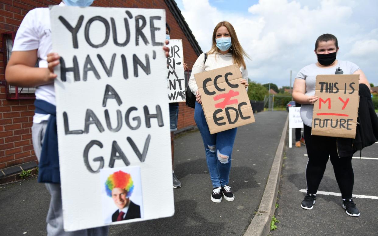 Gavin Williamson has become the target of anger over the mishandling of this year's A-level results - PA