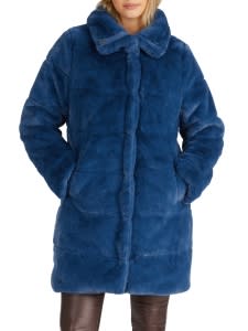 NVLT Women's Full Length Faux Fur Puffer