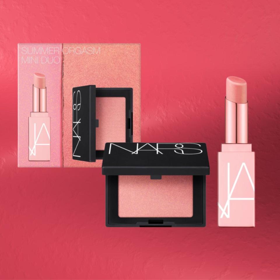 In the shade Summer Orgasm, a version of Nars' most iconic pink hue, this set includes a shimmer-finish blush and Afterglow lip balm, which leaves the perfect wash of peachy-pink color as well as a shiny, supple finish.You can buy the Nars mini cheek and lip duo from Ulta for $24.