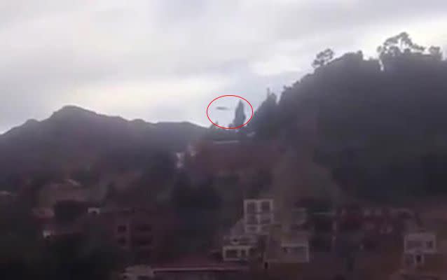 The UFO spotted over El Alto. Source: YouTube.