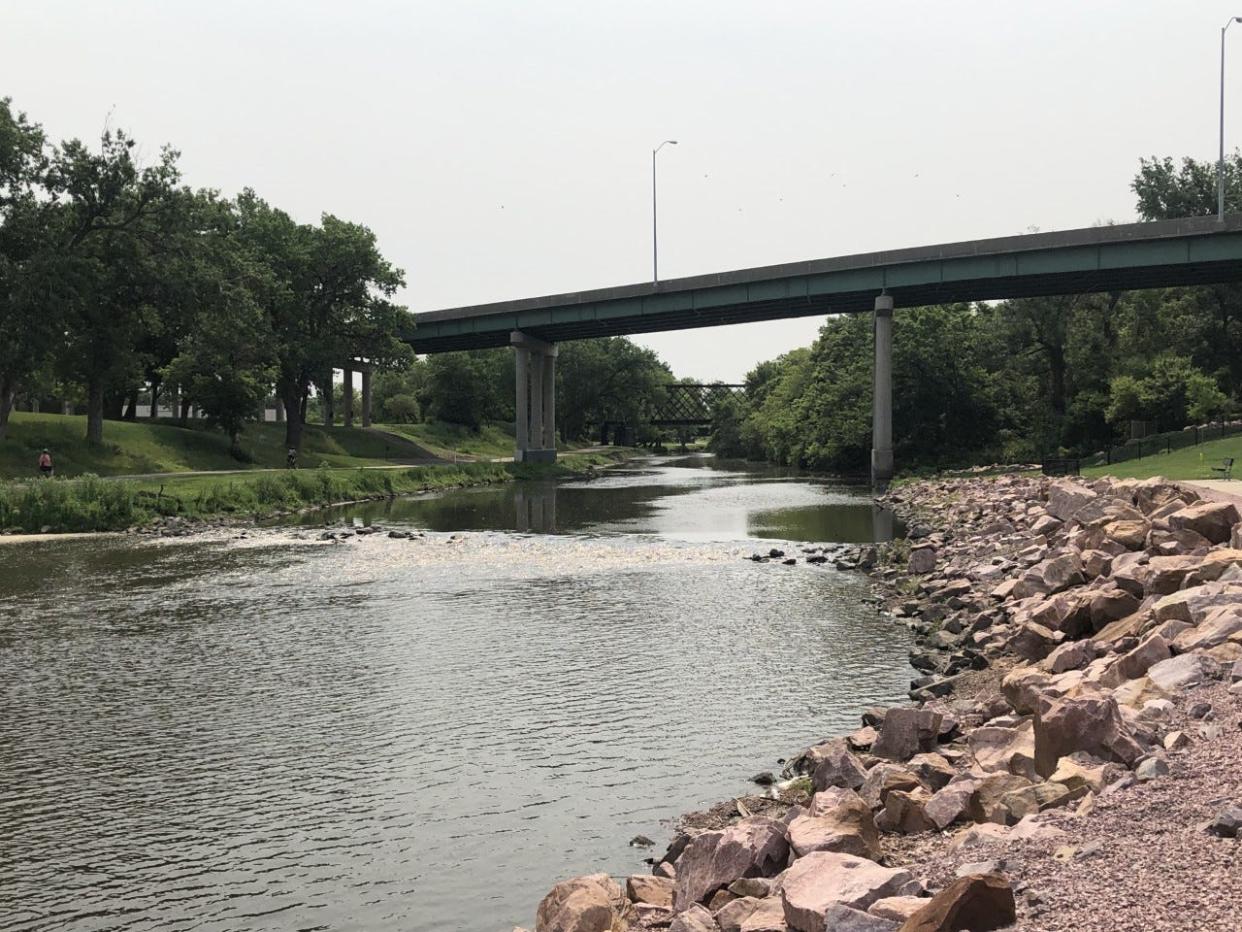 A male body was found in the Big Sioux River at Fawick Park in downtown Sioux Falls early Wednesday morning.