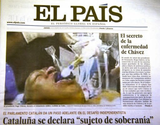 La portada de la edición de El Pais de España del 24 de enero de 2013