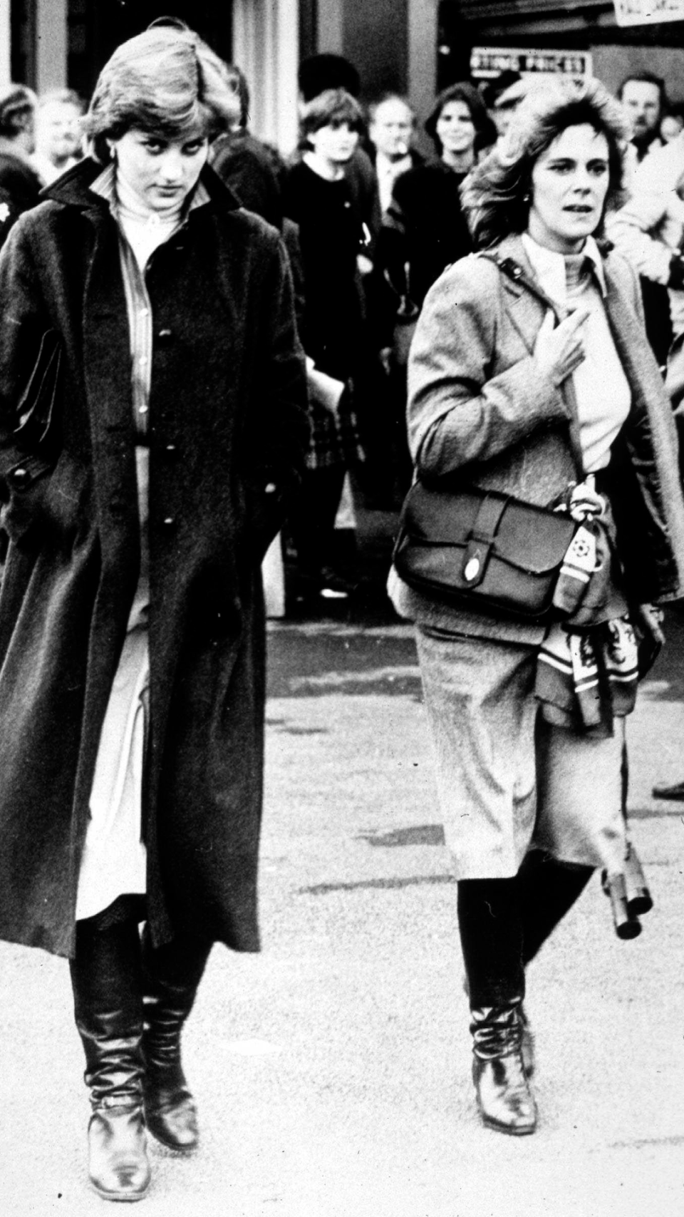 <p> In 1980, Princess Diana was still in her teens when romance began to blossom between her and Prince Charles. She was pictured that year at Ludlow Races, where he was competing, along with his friend - the future Queen Camilla, who would go on to become his second wife. </p>