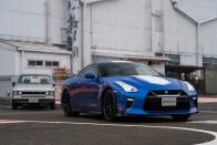 <p>Nissan says each one represents a livery from the Japanese GT series that the original GT-R competed in. There's Pearl White with red stripes and Super Silver with white stripes, but the Bayside (Wangan) Blue with white stripes is arguably the most significant.</p>