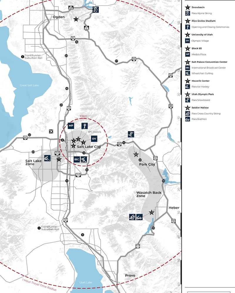 Paralympic proposed venues for Utah.