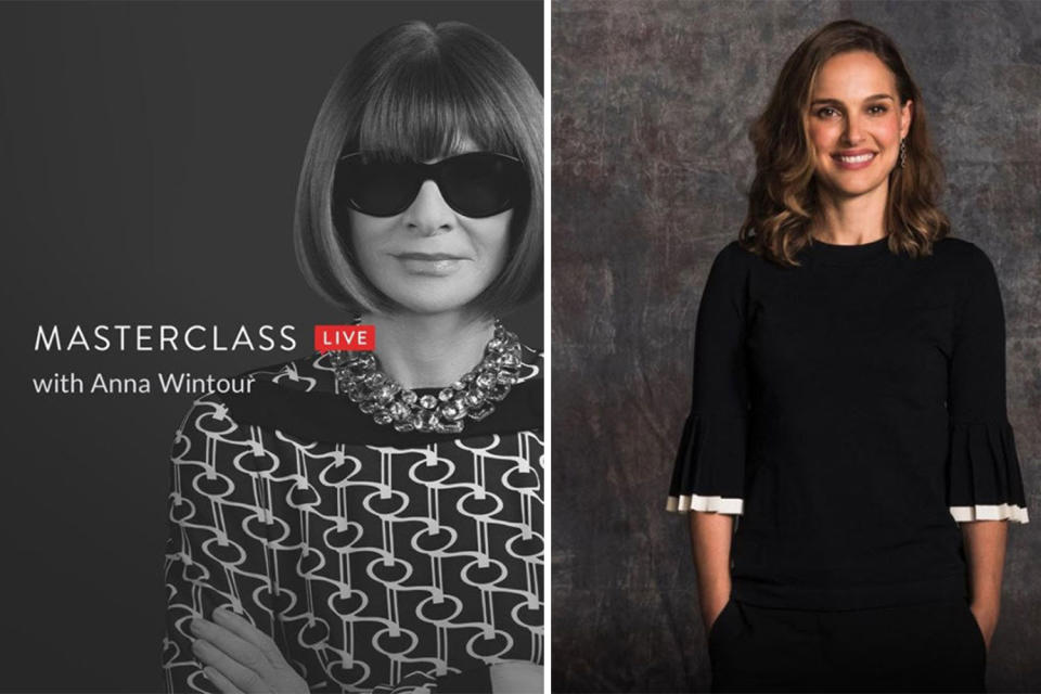 Anna Wintour und Natalie Portman sind zwei von vielen prominenten Gesichtern, die als Dozenten zur Verfügung stehen. (Bilder: Masterclass)