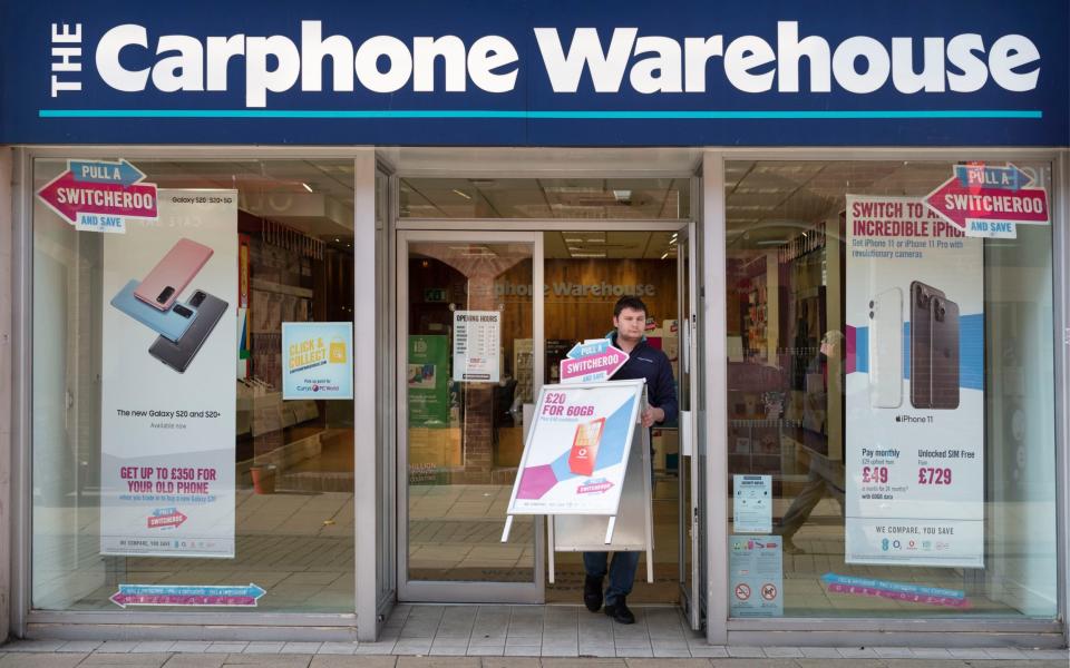 Carphone Warehouse staff in Huntingdon open their doors