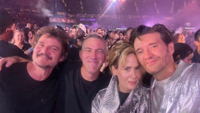 Stars at Beyonce - Pedro Pascal and Sarah Paulson