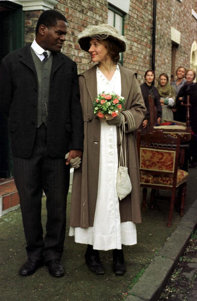 Tony Armatrading with Niamh Cusack in Catherine Cookson’s TV miniseries Colour Blind, 1998.
