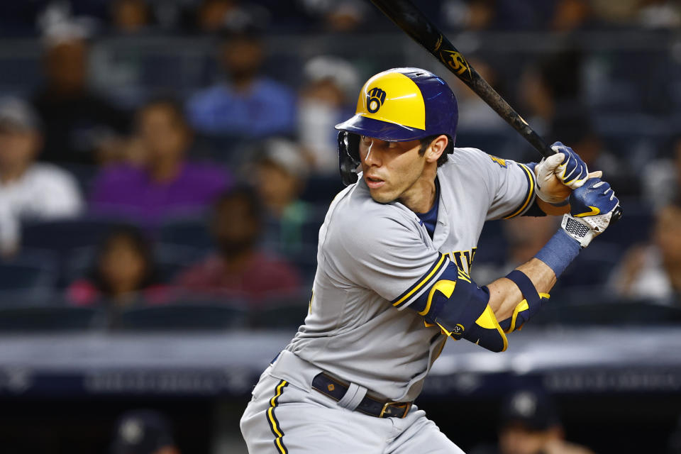 密爾瓦基釀酒人Christian Yelich。（Photo by Rich Schultz/Getty Images）