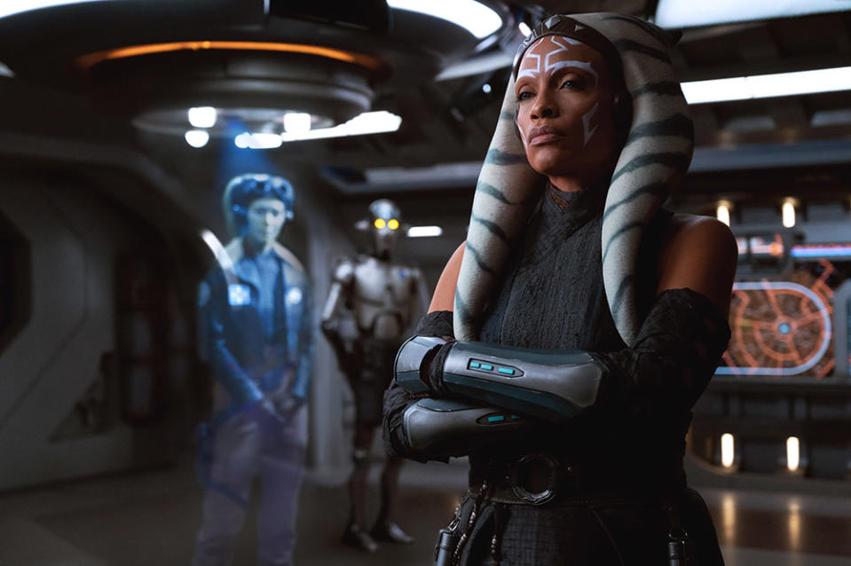 (L-R); Hera Syndulla (Mary Elizabeth Winstead) and Ahsoka Tano (Rosario Dawson) in Lucasfilm's AHSOKA,