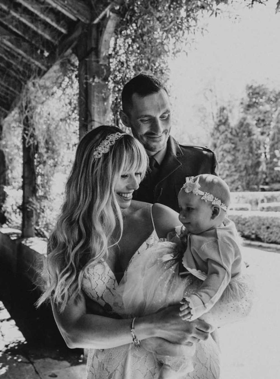 Owen and wife Laura are desperate to fundraise to give him longer with her and daughter Luna, pictured at their May 2021 wedding. PA REAL LIFE – MONTANA LEE – @LAKESANDLIGHTPHOTOGRAPHY