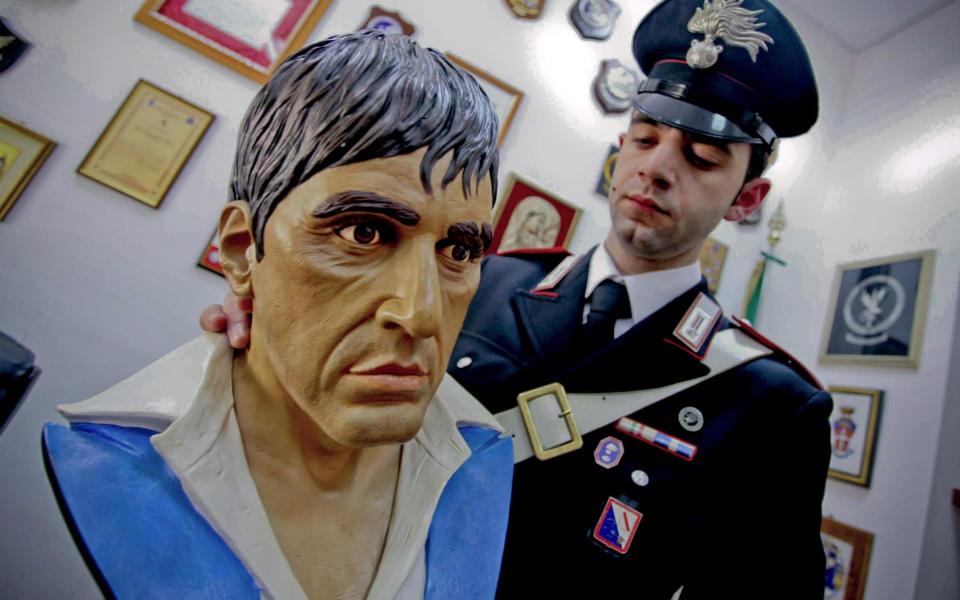 The life-size bust of Al Pacino as Tony Montana - PRIMA PAGINA,/EPA