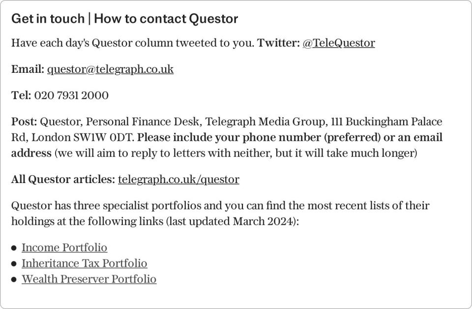 Get in touch | How to contact Questor