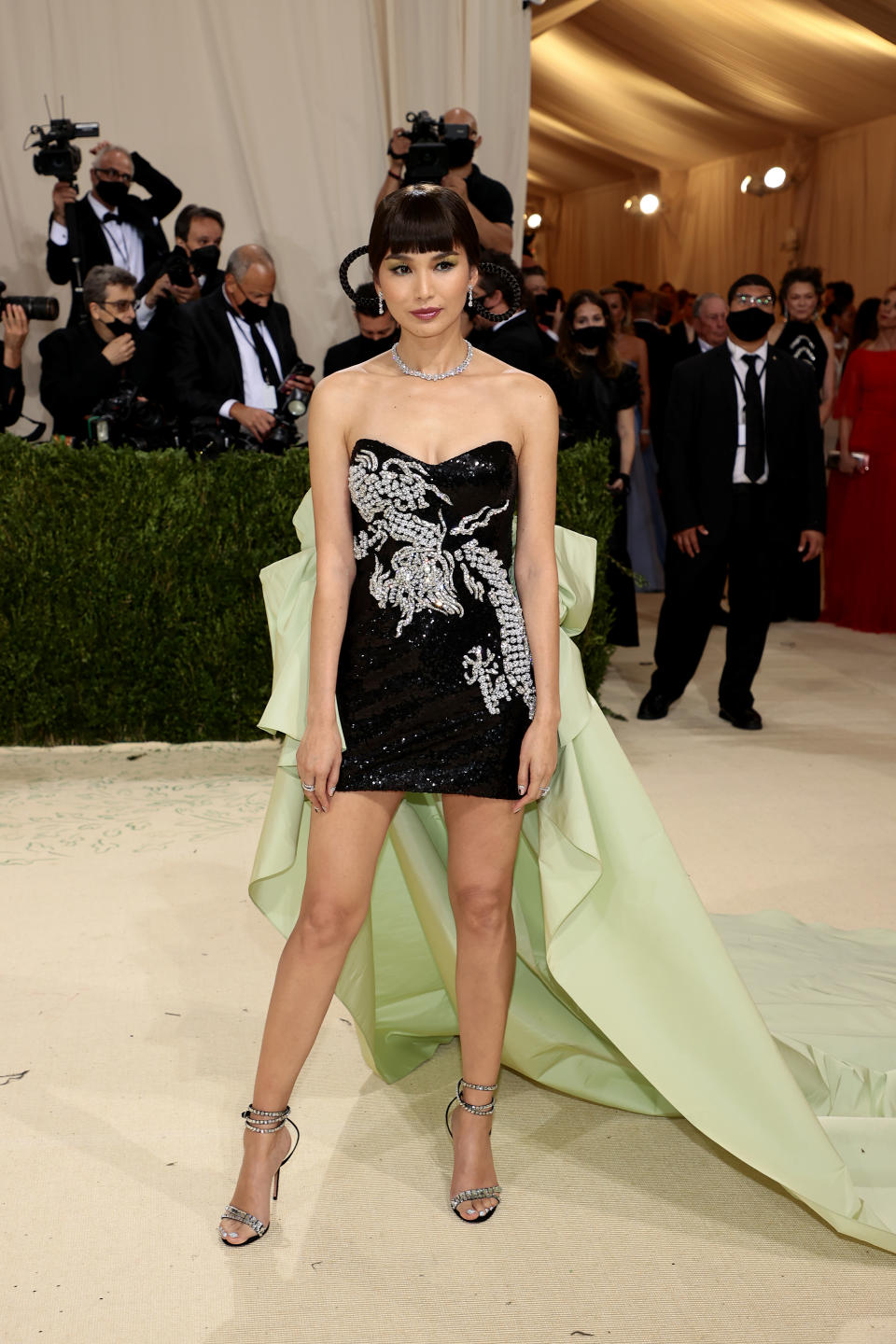 Gemma Chan attends The 2021 Met Gala Celebrating In America: A Lexicon Of Fashion at Metropolitan Museum of Art on September 13, 2021 in New York City. (Getty Images)