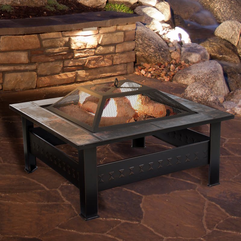 Steel Wood Burning Fire Pit Table