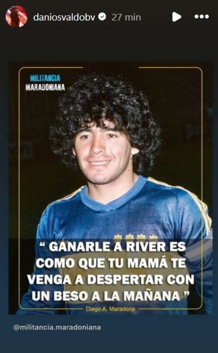 Osvaldo citó una frase de Maradona para festejar la victoria ant River