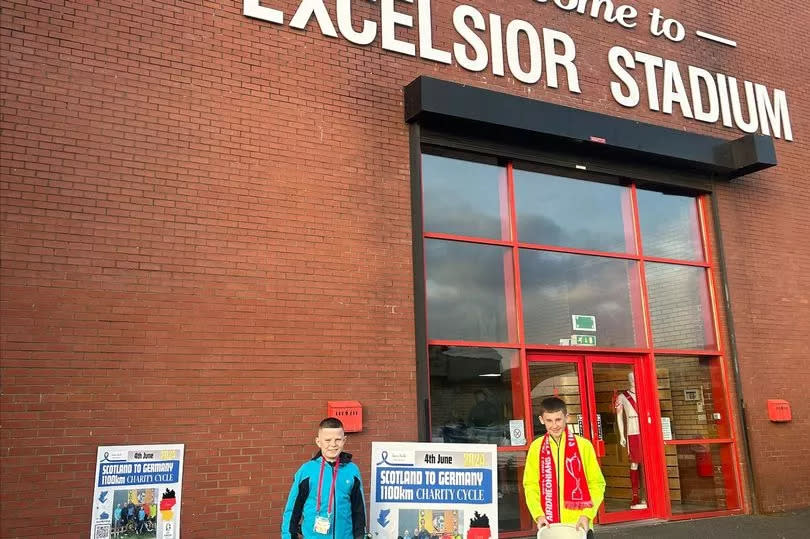 John McGhee and his friend Jack Dunbar collecting at Airdrie's Excelsior Stadium -Credit:UGC