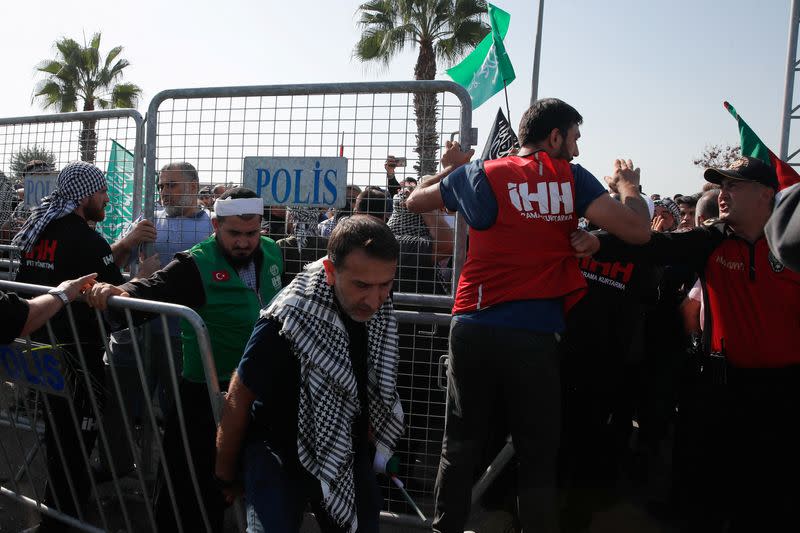 Pro-Palestinian protest near the Incirlik Air Base in the southern city of Adana