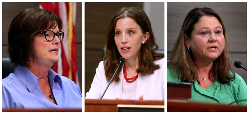 Winners in the Aug. 4 Murfreesboro City School board race are, from left, Barbara Long, incumbent Amanda Moore and Karen Dodd.