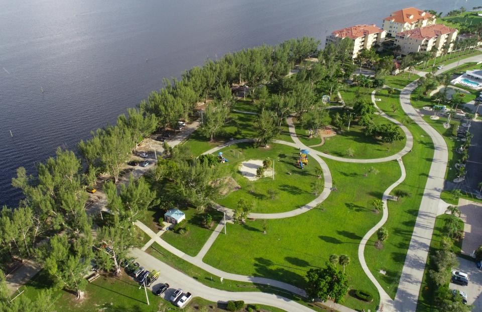 Aerial view of Jaycee Park in Cape Coral photographed Tuesday, September 12, 2023. Ricardo Rolon/USA TODAY NETWORK-FLORIDA